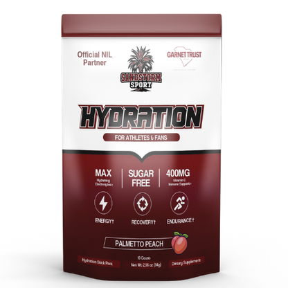 Sandstorm Sport Hydration – Palmetto Peach - Sugar Free Electrolyte Drink Mix | 10 Stick Packs